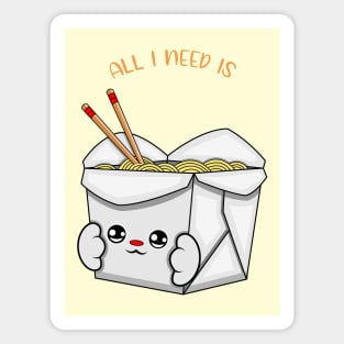 All i need is chinese food, cute chinese food kawaii for chinese food lovers. Magnet